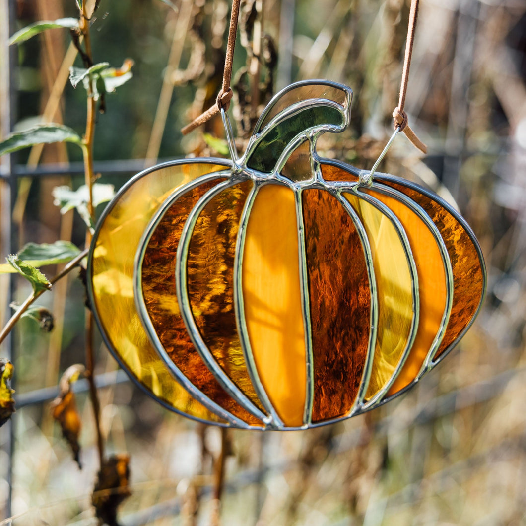 Stained Glass Funky Pumpkin #2