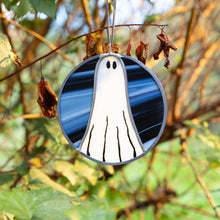 Load image into Gallery viewer, Stained Glass Ghost Suncatcher - Midnight
