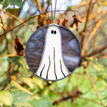 Load image into Gallery viewer, Stained Glass Ghost Suncatcher - Fog
