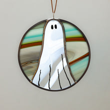 Load image into Gallery viewer, Stained Glass Ghost Suncatcher - Psychedelic Swirl #1
