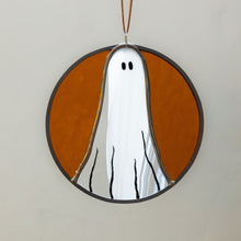 Load image into Gallery viewer, Stained Glass Ghost Suncatcher - Amber #2
