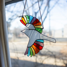 Load image into Gallery viewer, Stained Glass Free Bird Suncatcher - Rainbow
