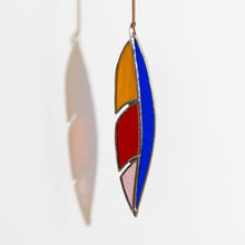 Load image into Gallery viewer, Stained Glass Feather Suncatcher - small #2
