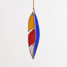 Load image into Gallery viewer, Stained Glass Feather Suncatcher - small #2
