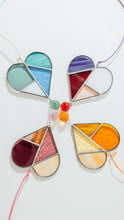 Load image into Gallery viewer, Stained Glass Heart Suncatcher - Green + Blue
