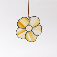 Load image into Gallery viewer, Stained Glass Flower Suncatcher - Yellow
