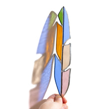 Load image into Gallery viewer, Stained Glass 8 inch Feather #1
