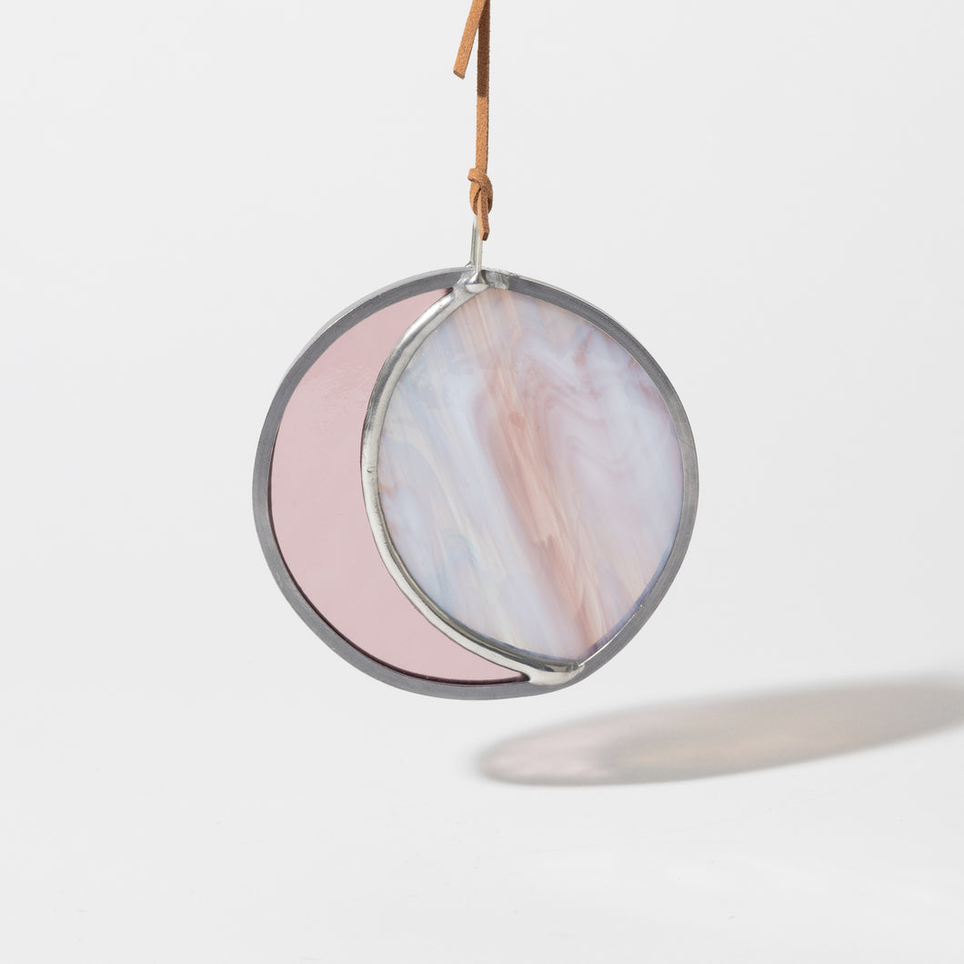 Stained Glass Mini Moon - Light Purple